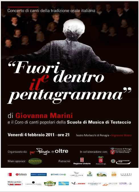 “Fuori e dentro il pentagramma” –  concerto di Giovanna Marini al Teatro Morlacchi